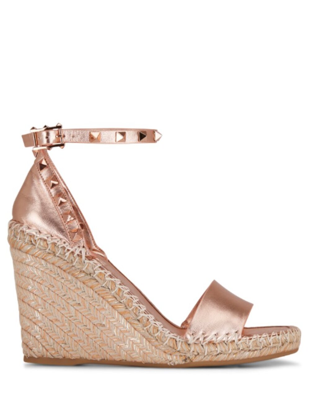 Valentino Rose Gold D'orsay espadrille